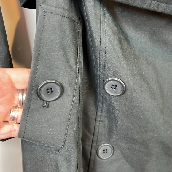 NWT Universal Standard Black Long Tirsa Trench Coat Belted 6-8 (2XS) - Picture 9 of 12